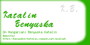 katalin benyuska business card